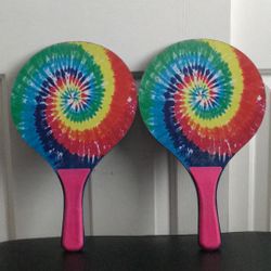 Rare Vintage Tie Dye Ping Pong Paddles 