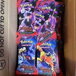 Destined Rivals Single Sleeved Packs. $10 Each. $35 (3)Pack Art Set. 72 Packs Total. No trades Just Cash. 