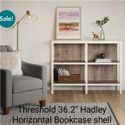 Brand New 36,2 Hadley Horizontal Book Case Shell White 
