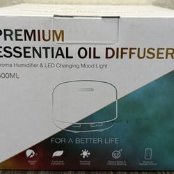 PREMIUM ESSENTIAL OIL DIFFUSER Aroma Humidifier & LED Changing Mood Light 500ML FOR A BETTER LIFE