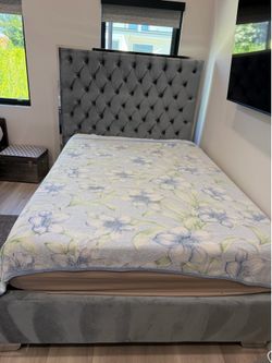 Full Velvet Bed + Reclining Mattress