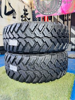 🇺🇸 2 USED TIRES LT35X12.50R17 COSMO MUD TERRAIN POWER HUNTER M/T 35 12.5 17 NEW TIRES