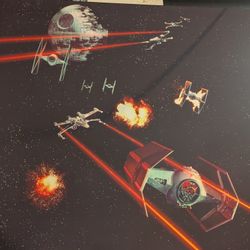 Star Wars Light Up Wall Decor Approx 4ft Wide ×3ft Tall