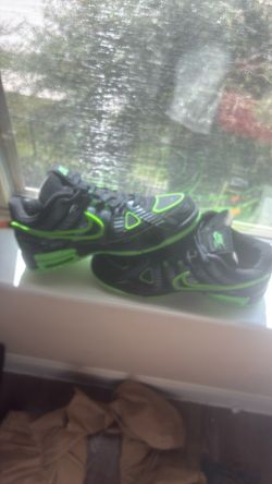 Nike Sneakers Black and Neon Green