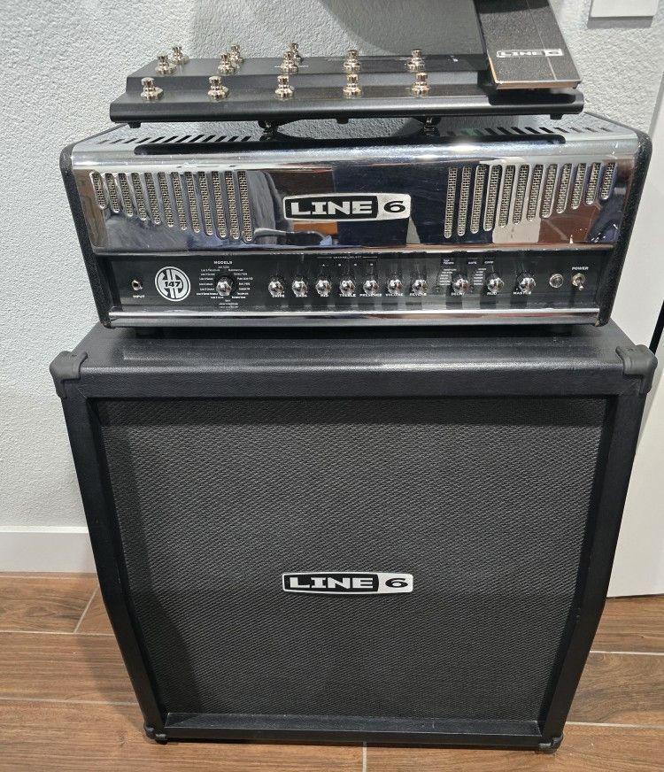 Line 6 HD 147 300W Head Unit FVB Floorboard Spider 412 Cabinet