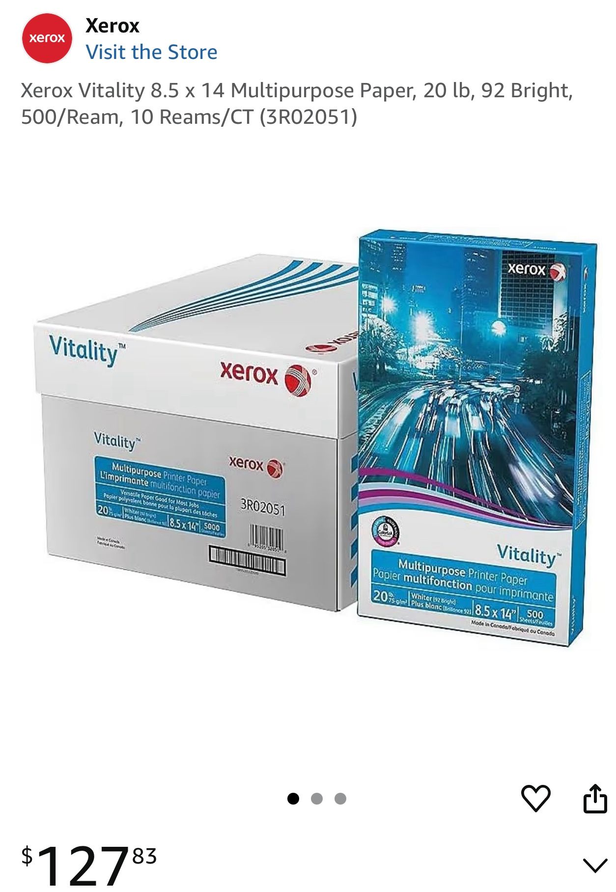 Vitality Multi-purpose printer Paper 8.5 X 14 (10 Reams)