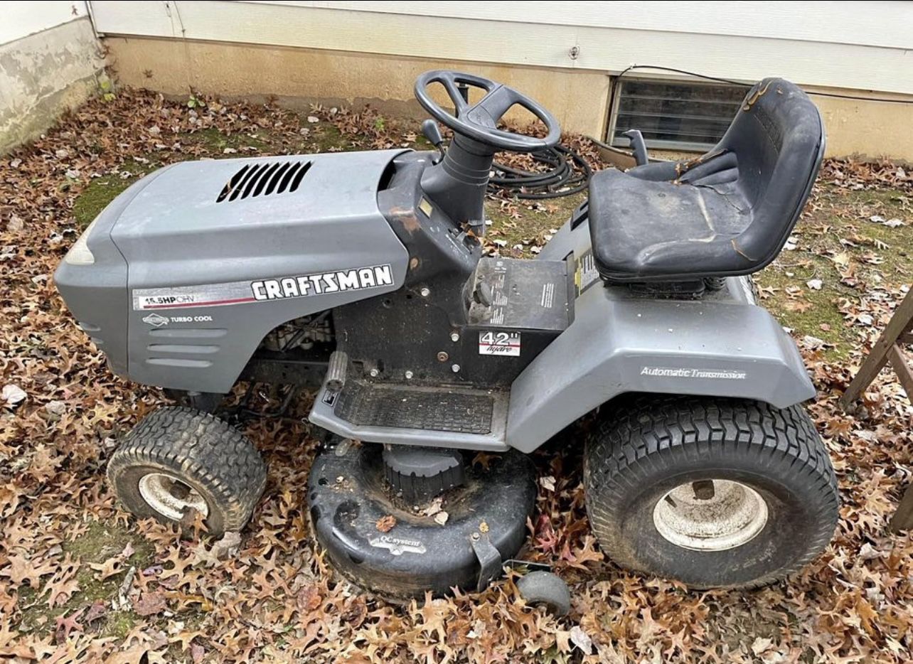 Used Craftsman 15.5. Horse Power Rider Mower  Selling As Is