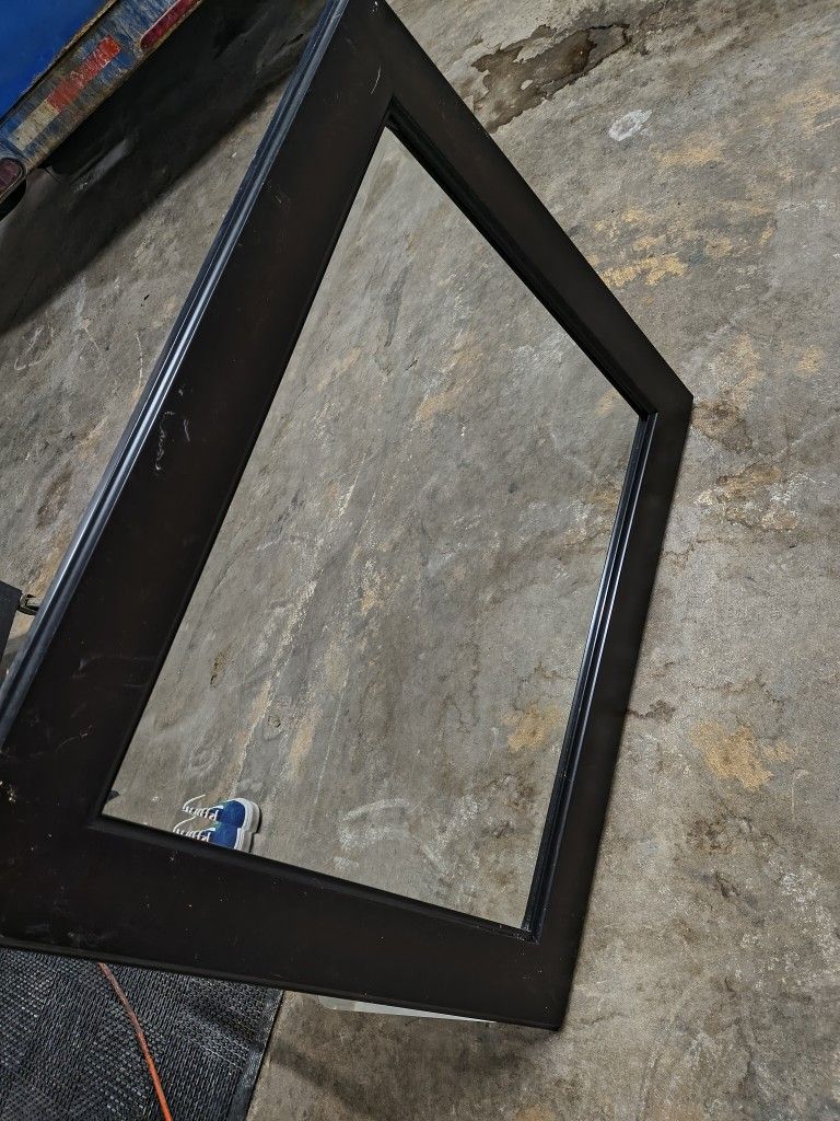 Large Black Framed Wall Mirror