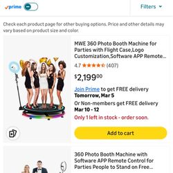 360 Photo Booth Machine with Software APP Remote Control for Parties People to Stand