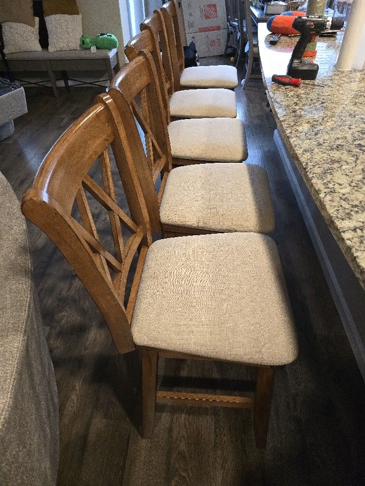 Swivel Counter/Bar Height Wood Stools
