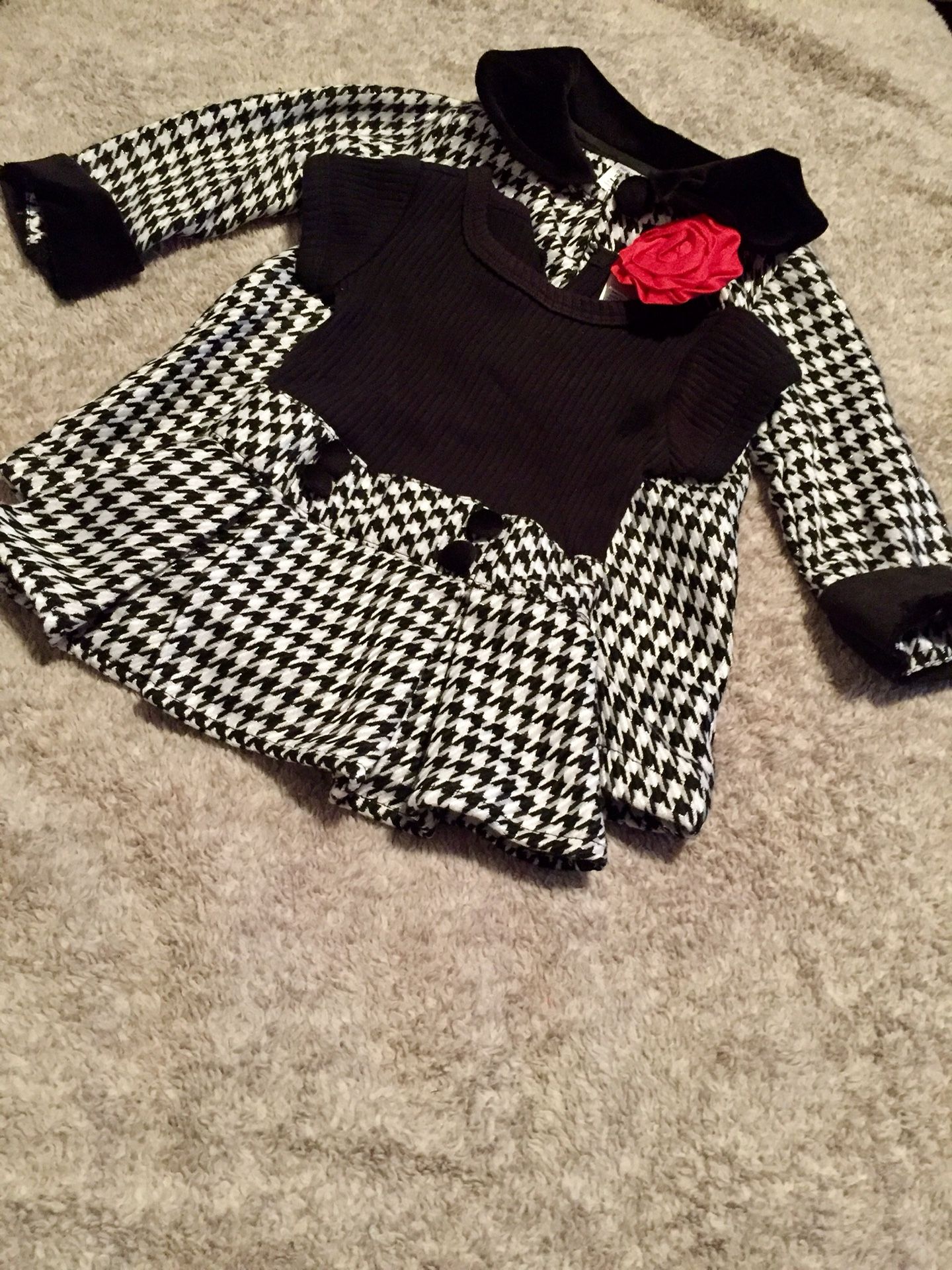 VGUC 6-12 m Houndstooth Dress & Coat