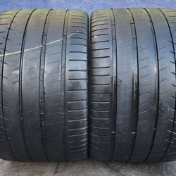 2 USED TIRES MICHELIN 335/25/20