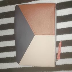 Ipsy Color Block Zip Clutch Pouch