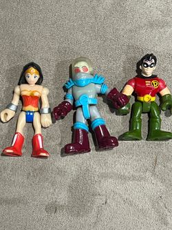 Imaginext DC Comics lot of 3 figure Wonder Woman & Mr Freeze & Robin
