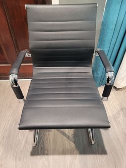 Black leather chair