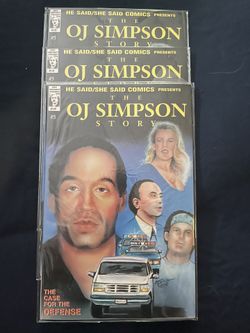 OJ Simpson - Nicole Simpson Story Book Comic #5. (3) Sold Together
