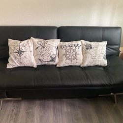 Futon Leather Couch 