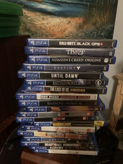 Games for PS4 and all game systems $15 each