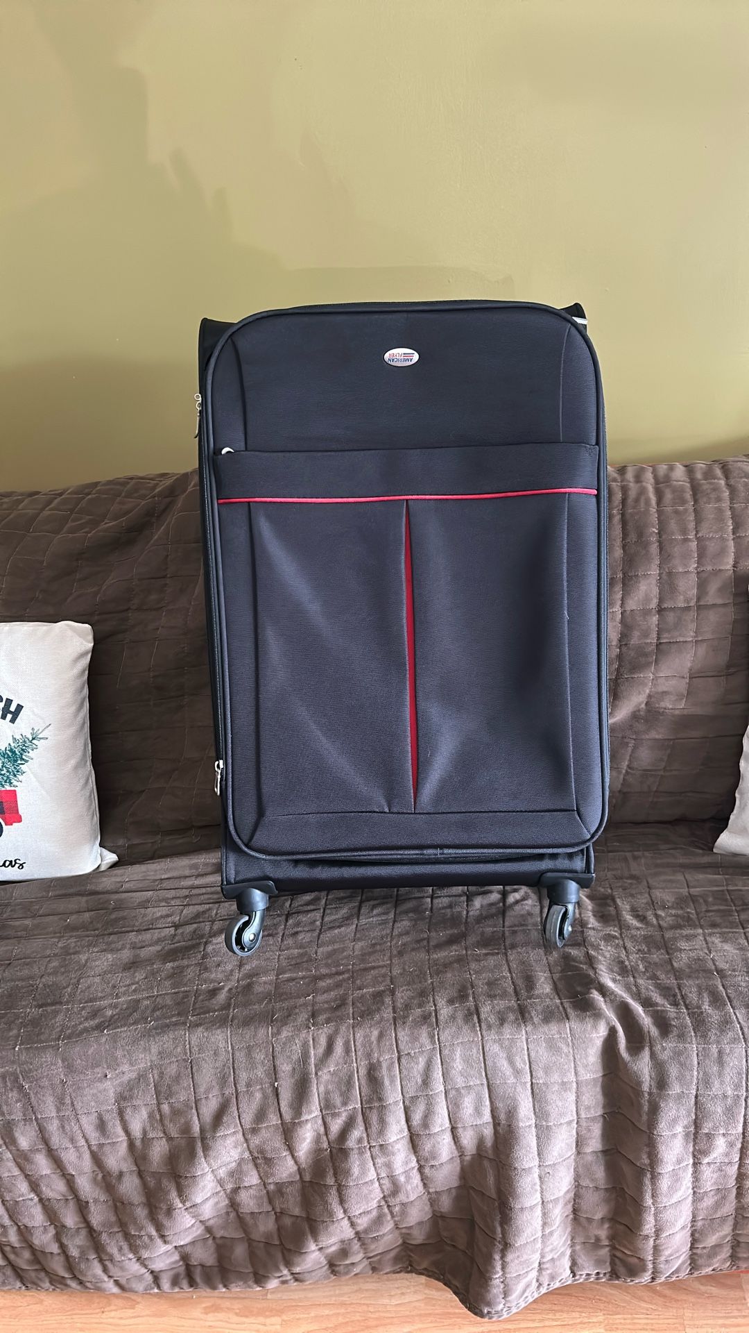 Maleta Negra Grande Con Ruedas Giratorias 