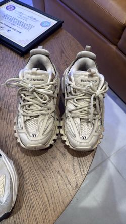 Rubber Mesh Fabric Monocolor Sole Womens Track Sneakers 37 Nude