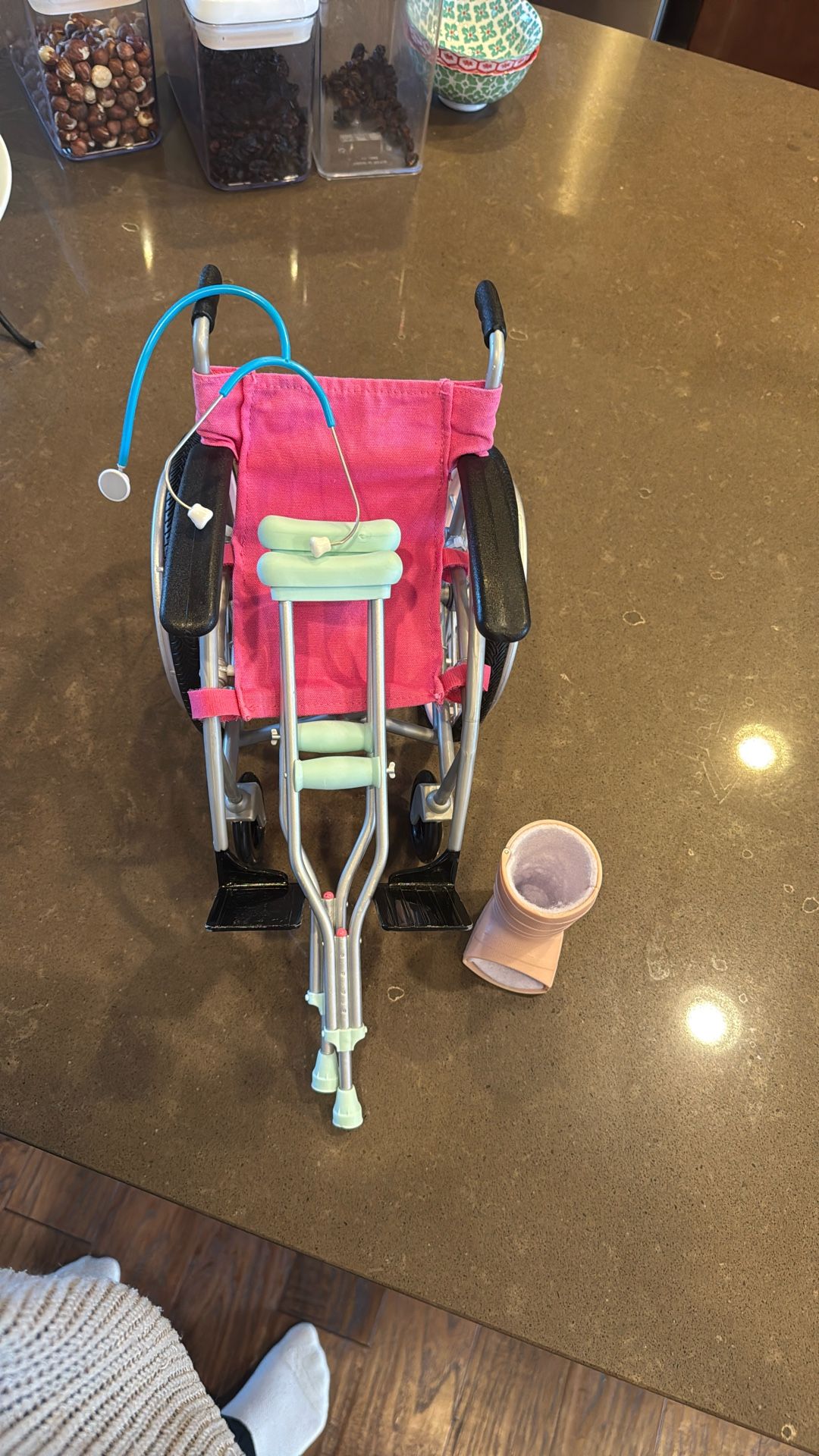 18 Inch Doll Wheelchair And Crutches