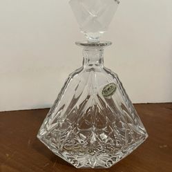 11 Inches VTG Olympic by BLOCK Crystal Decanter & Stopper Lead Crystal Decanter Signed