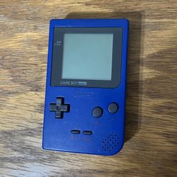 Original Nintendo Gameboy Pocket video game console system Blue Game Boy