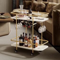 Gold & Marble Bar Cart