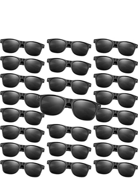 MIAHART 48 Pack Kids Party Sunglasses Bulk for Summer Party Favors Boys and Girls Birthday Party Goody Bag Fillers, Black