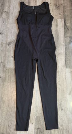 Shes Waisted SaunaSculpt Compression Jumpsuit Black Size XXL NWOT Sweat Suit