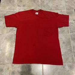 Vintage 90s GAP Pocket Single Stitch Red Basic Work Wear T-Shirt Mens M
