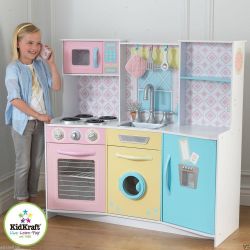 $300 Value Kidkraft Pastel Kitchen Set + Doll House Kids Play Toy