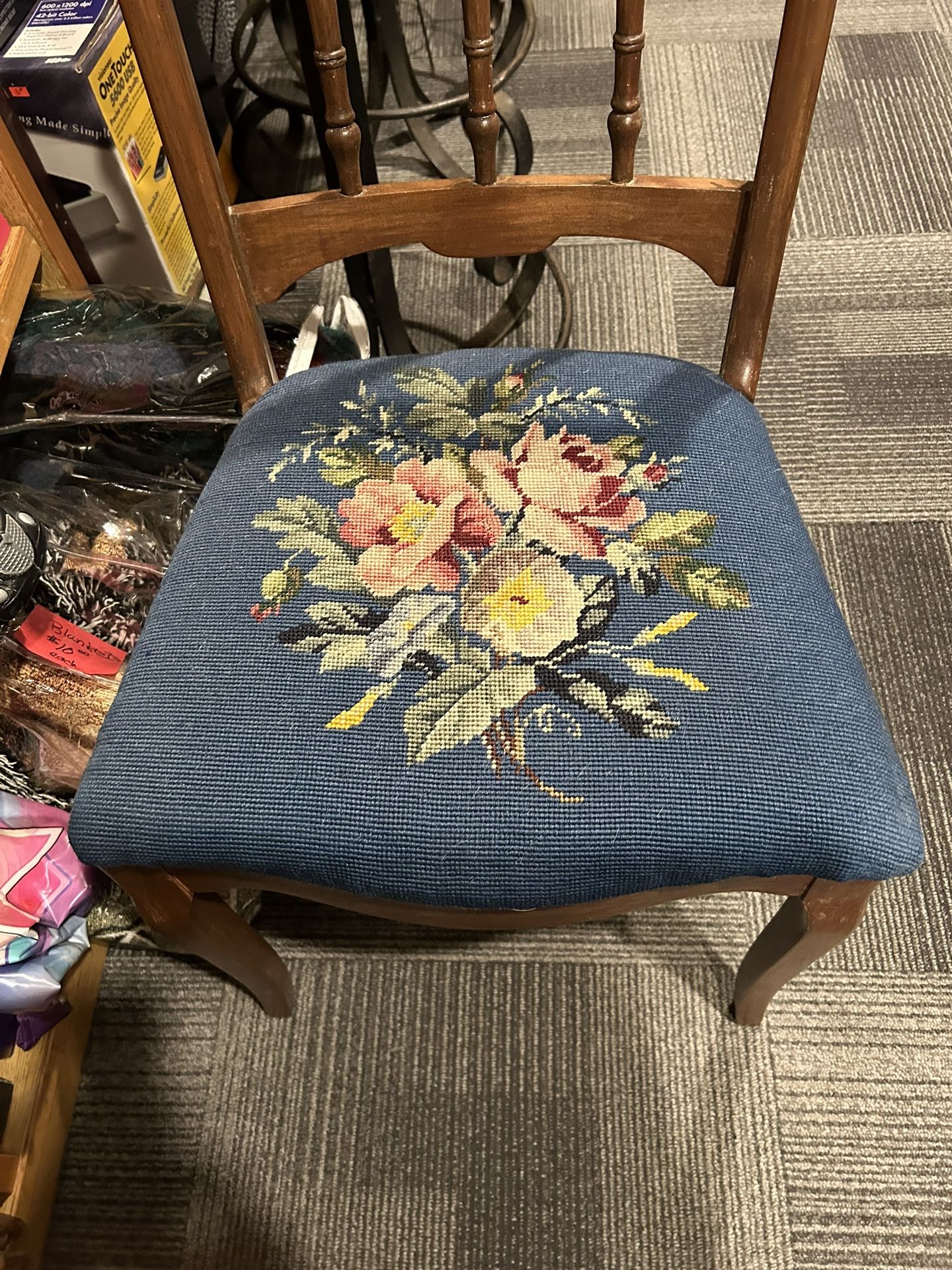 Antique Needlepoint Chair