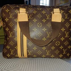 Authentic Louis Vuitton 2way Bosphore Monogram Canvas Brown Bag