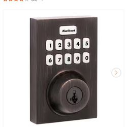 Home Connect 620 Keypad 869 Contemporary Venetian Bronze Connected Smart Lock Deadbolt with Z-Wave-700 Feat SmartKey