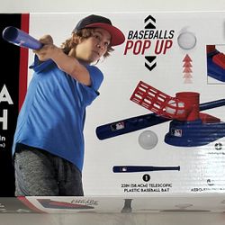 Franklin Sports Kids Baseball Pitching Machine Pop A Pitch Baseball Batting New