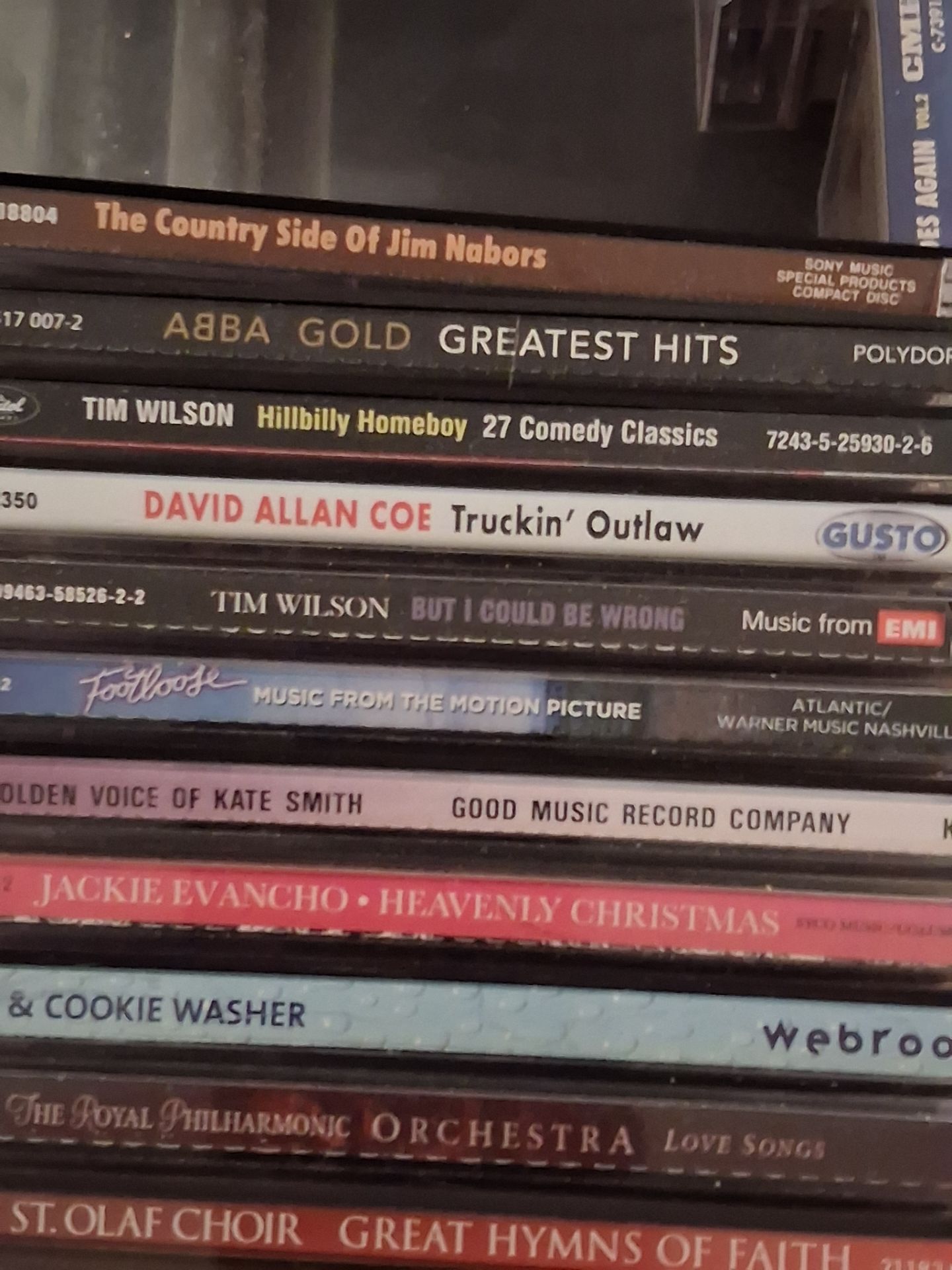 Assorted cassette tapes and cds