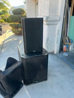 QSC SUBWOOFER & QSC SPEAKER