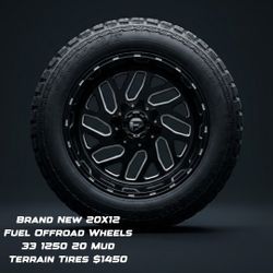 Wheels And Tires 20x12. FUEL off-road  33//20 MT $1450