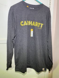 New- Carhartt Loose Fit Heavyweight Long Sleeve Gray Shirt- Size M
