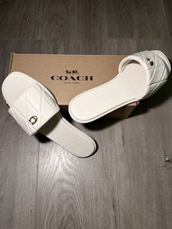 COACH Holly Quilted Leather Slide Sandals