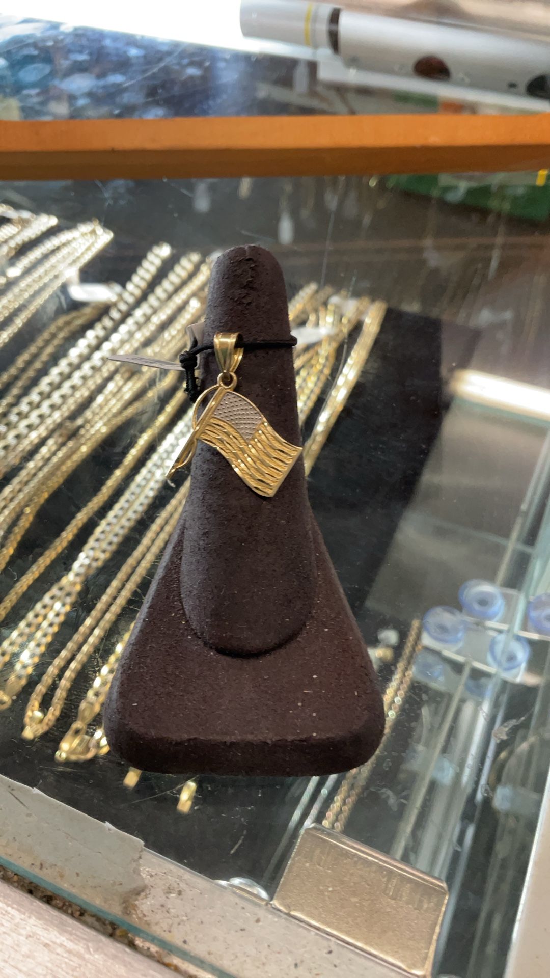 14KT American Flag Pendant 35188-2