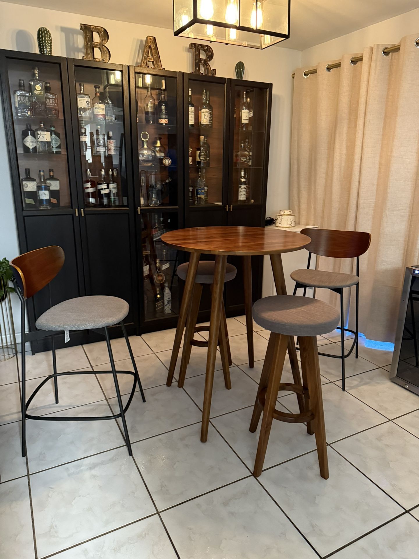 Article High Bar Table And West Elm Stools