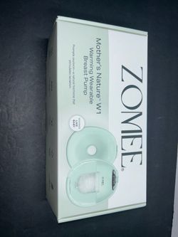Zomee Mother's Nature W1 Wearable Warming Breast Pump Battery Mint w/ Case
