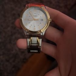 Silver And Gold Timex Watch