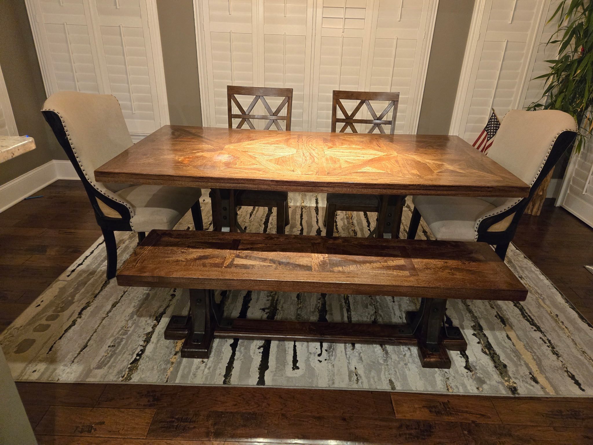 Wooden dinning table