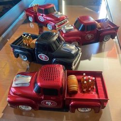 Brand New Customized Niners & Raiders Bluetooth  speaker trucks  $80 each 