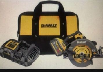 DEWALT FLEXVOLT 60V MAX Cordless Brushless 7-1/4 in. Sidewinder Style Circular Saw with Brake with (1) FLEXVOLT 9.0Ah Battery