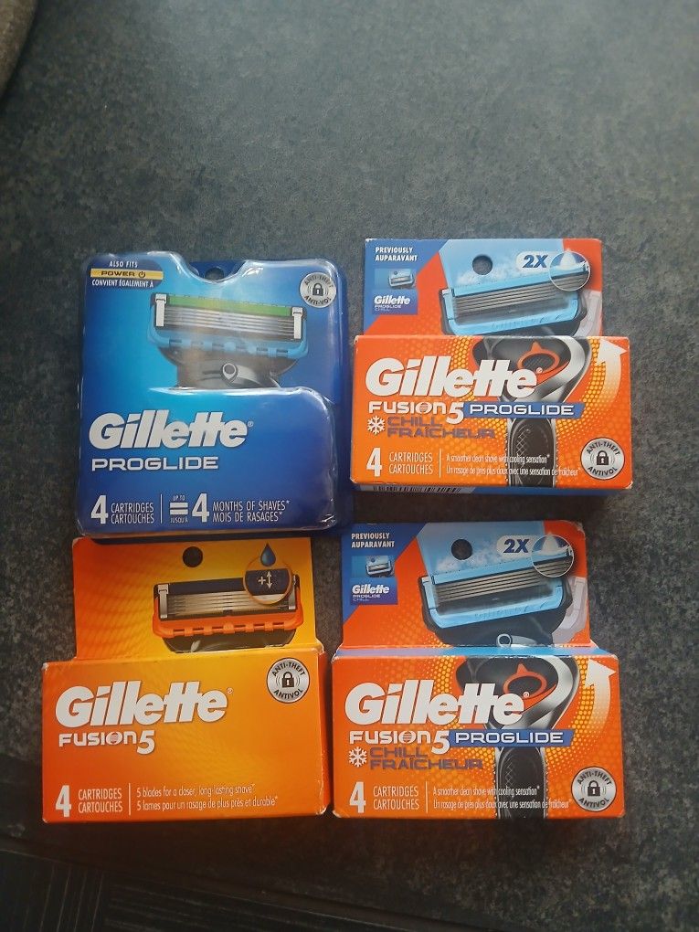 Gillette 4 Pack Cartridges