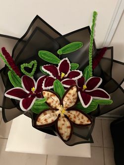 Handmade pipe cleaner flowers